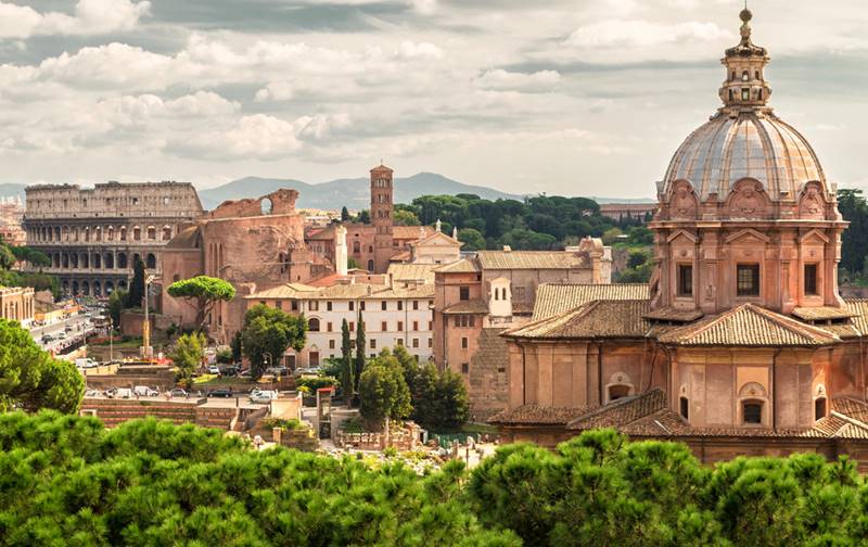 roma na italia em janeiro