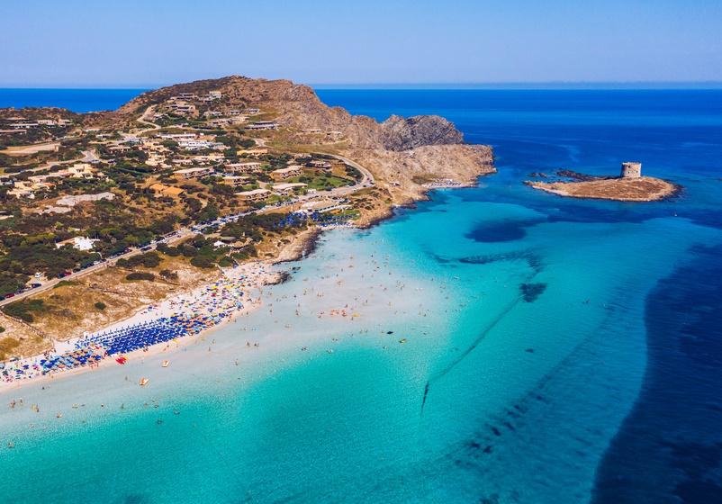 praia la pelosa na sardenha