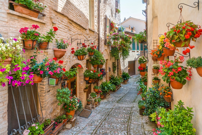 cidade de spello, italia